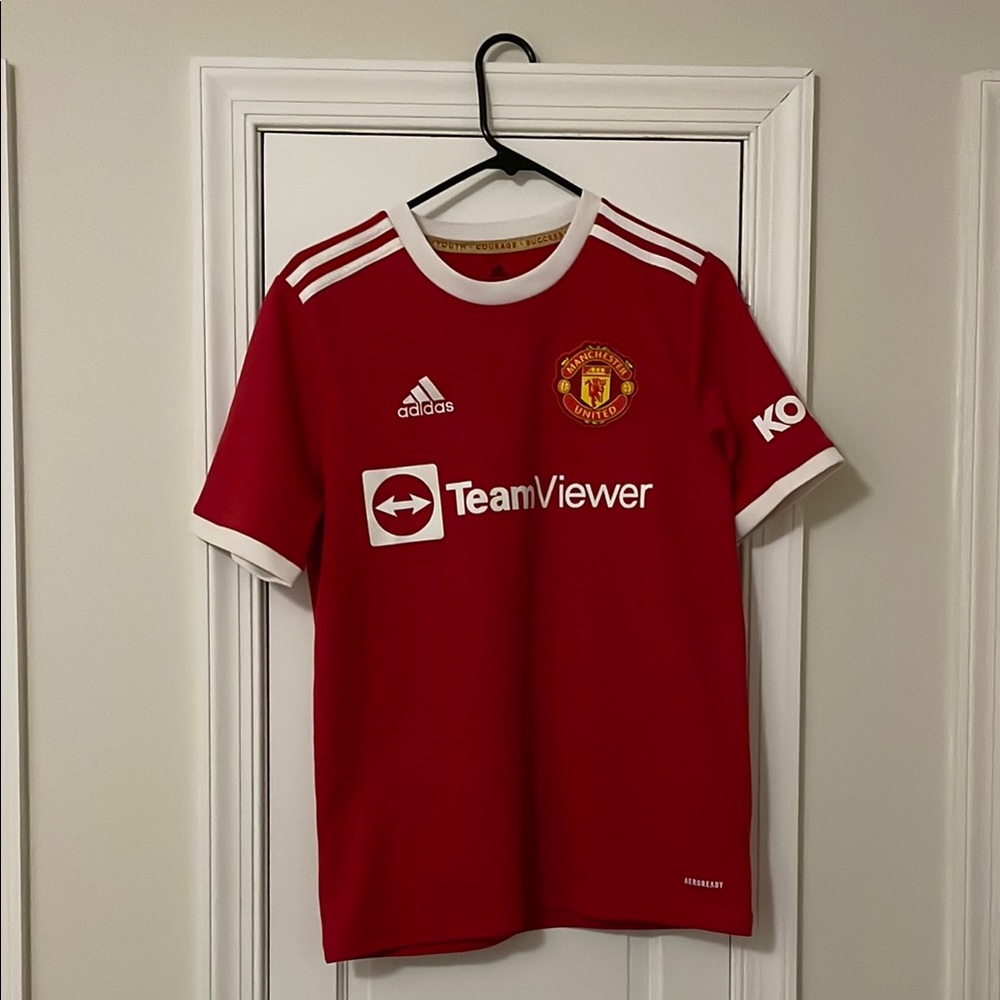 Adidas Kids 15/16Y Red Manchester United Jersey - EUC